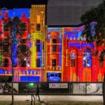 The old brewery at Central Park, Sydney, during Vivid Festival 2016 | Foraggio Photographic